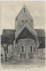 1 vue Eglise (XIe-XIIIe siècle) : abside, clocher et transepts S.E.