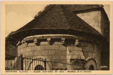 1 vue  - Chapelle Saint-Gilles (XIe siècle) – Modillons de la corniche. (ouvre la visionneuse)