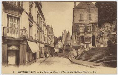 1 vue  - La route de Blois et l\'entrée du château (sud). (ouvre la visionneuse)