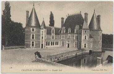 1 vue Château d'Herbault, façade sud.