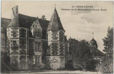 1 vue  - Château de la Mahoudière (façade nord). (ouvre la visionneuse)