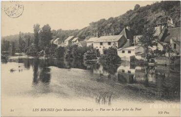 1 vue Les Roches (près Montoire-sur-le-Loir). - Vue sur le Loir prise du pont.