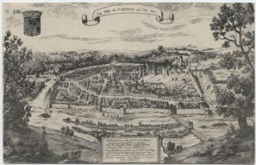 1 vue La ville de Saint-Aignan en 1631 reproduction de gravure.