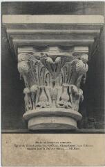 1 vue  - Musée de sculpture comparée.- Eglise, chapiteau d\'une colonne engagée dans la nef (XIe siècle). (ouvre la visionneuse)