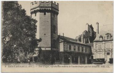 1 vue Tour d'Agar, reproduction moderne de l'ancien donjon qui s'est écroulé en 1825.