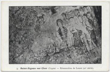 1 vue Crypte, résurrection de Lazare (XIe siècle).