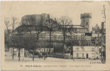 1 vue  - Champ de foire. Château. Tour d\'Agar (XI siècle). (ouvre la visionneuse)