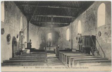 1 vue  - (Troo) Intérieur de l\'église Saint-Jacques-des-Guérets. (ouvre la visionneuse)