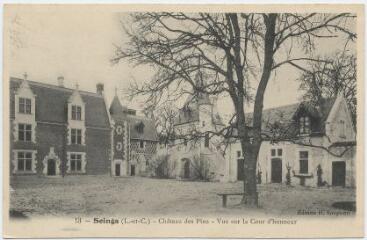 ouvrir dans la visionneuse : Château des pins, vue sur la cour d'honneur.