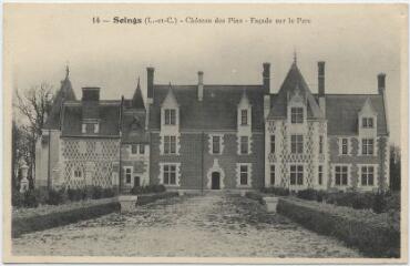 ouvrir dans la visionneuse : Château des Pins, façade sur le parc.