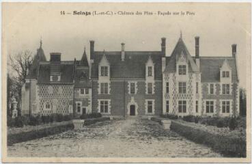 ouvrir dans la visionneuse : Château des Pins, façade sur le parc.