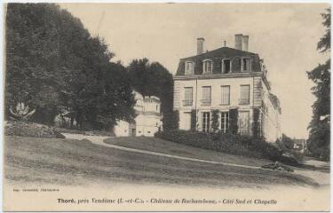 1 vue  - Château de Rochambeau, côté sud et chapelle. (ouvre la visionneuse)