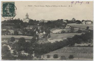 1 vue Vue du coteau, l'église et l'abbaye des Marchais.