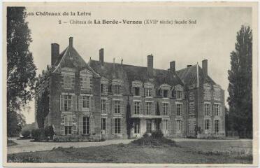 1 vue  - Château de la Borde-Vernou (XVIIe siècle), façade sud. (ouvre la visionneuse)
