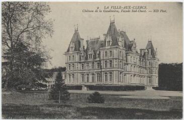 1 vue  - Château de la Gaudinière, façade sud-ouest. (ouvre la visionneuse)
