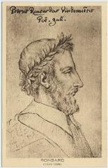 1 vue  - Ronsard, Pierre de. Poète français né près de Vendôme (1524-1585). (ouvre la visionneuse)