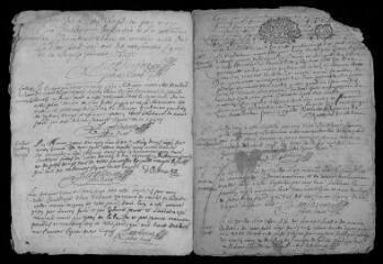 16 vues Registre paroissial. Baptêmes, mariages, sépultures (1690-1691) ; baptêmes, mariages (janvier-février 1692)