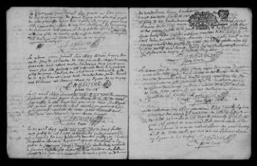 11 vues Registre paroissial. Baptêmes, mariages, sépultures (janvier-novembre 1697)