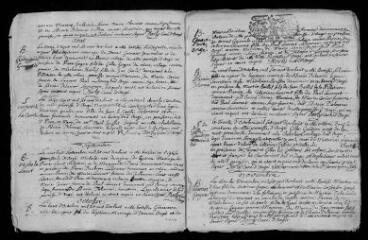 9 vues  - Registre paroissial. Baptêmes, mariages, sépultures (avril 1718-mai 1719) (ouvre la visionneuse)
