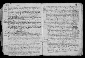 15 vues Registre paroissial. Baptêmes, mariages, sépultures (juin 1719-mars 1721)