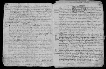 18 vues Registre paroissial. Baptêmes, mariages, sépultures (avril 1721-février 1724)