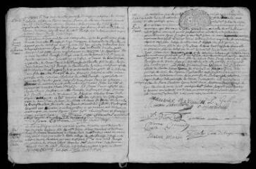 9 vues Registre paroissial. Baptêmes, mariages, sépultures (avril-décembre 1724) ; baptême (janvier 1725)