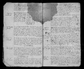 58 vues Registre paroissial. Baptêmes, mariages, sépultures (1732-mars 1737)