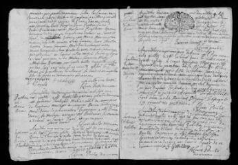 13 vues Registre paroissial. Baptêmes, mariages, sépultures (février 1724-octobre 1725)
