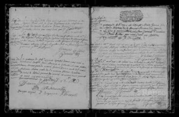 60 vues  - Registre paroissial. Baptêmes, mariages, sépultures (novembre 1718-février 1730) (ouvre la visionneuse)