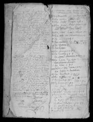 110 vues Registre paroissial. Baptêmes (novembre 1652-décembre 1665); mariages (1638-1662) ; sépultures (1631-août 1664)
