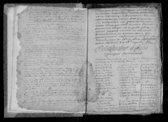 199 vues Registre paroissial. Baptêmes, mariages, sépultures (1682-1720 ; 1724)