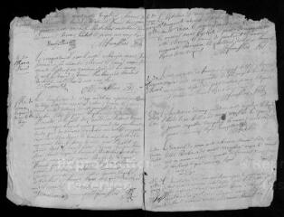 22 vues Registre paroissial. Baptêmes, sépultures (octobre-décembre 1687) ; baptêmes, mariages, sépultures (1688-mai 1691)