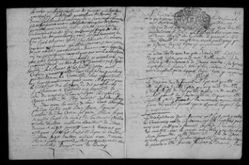 8 vues Registre paroissial. Baptêmes, mariages, sépultures (janvier-mars 1704)