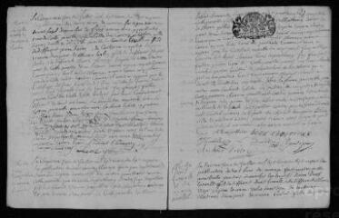 11 vues  - Registre paroissial. Baptêmes, mariages, sépultures (1717-janvier 1718) (ouvre la visionneuse)