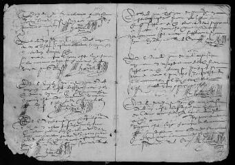 195 vues Registre paroissial. Baptêmes (1615-août 1645)