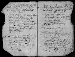 50 vues  - Registre paroissial. Baptêmes (1645-mars 1656) (ouvre la visionneuse)