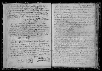 54 vues Registre paroissial. Baptêmes, mariages, sépultures (1652-mars 1681)