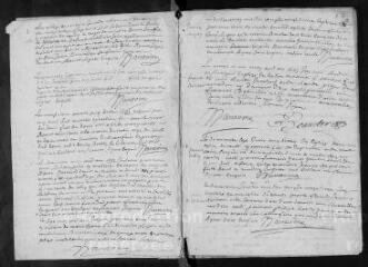 128 vues Registre paroissial. Baptêmes, mariages, sépultures (mai 1692-janvier 1703)