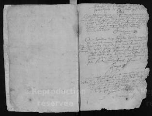 145 vues Registre paroissial des mariages (24 novembre 1639-1668) ; sépultures (août 1639-1668)