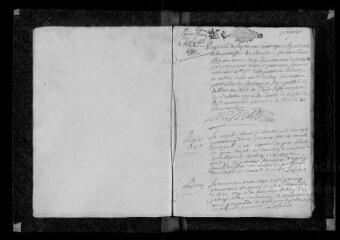99 vues Registre paroissial. Baptêmes, mariages, sépultures (1692-1702) ; baptêmes, sépultures (janvier 1703)