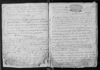 87 vues Registre paroissial. Baptêmes, mariages, sépultures (février 1733-décembre 1742)