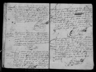 48 vues  - Registre paroissial. Baptêmes, mariages, sépultures (1670-1672) ; baptêmes (janvier-avril 1673) (ouvre la visionneuse)