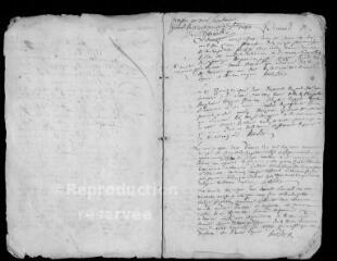 13 vues Registre paroissial. Baptêmes, mariages, sépultures (1670-avril 1677)