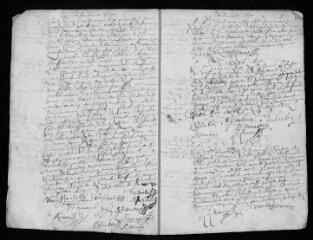 11 vues  - Registre paroissial. Baptêmes, mariages, sépultures (1670) ; sépulture (janvier 1671) (ouvre la visionneuse)