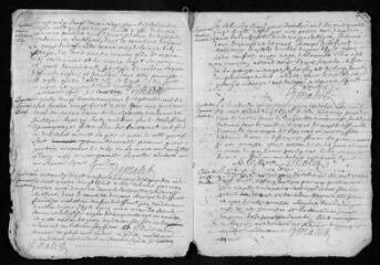 7 vues  - Registre paroissial. Baptêmes, sépultures (mars-décembre 1688) ; sépultures (janvier-février 1689) (ouvre la visionneuse)
