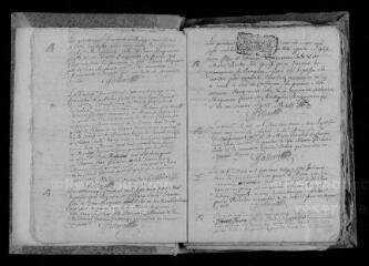 201 vues Registre paroissial. Baptêmes, mariages, sépultures (1703-1709 ; 1713-1733). L'année 1733 figure juste avant 1732.