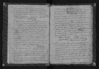 114 vues  - Registre paroissial. Baptêmes, mariages, sépultures (juillet 1732-1741) (ouvre la visionneuse)
