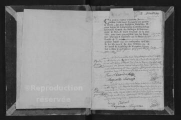 113 vues Registre paroissial. Baptêmes, mariages, sépultures (avril 1693-décembre 1702) ; baptêmes, sépultures (janvier 1703)