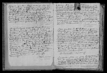 116 vues Registre paroissial. Baptêmes, mariages, sépultures (1685-mars 1692)