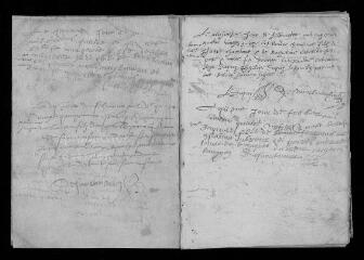 313 vues Registre paroissial. Baptêmes (1595-1620) ; sépultures (1590-mars 1622)